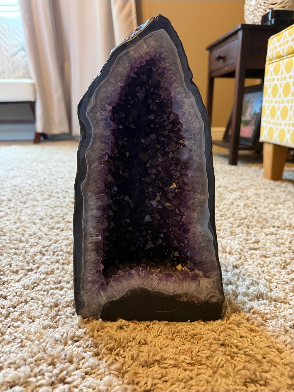 Natural Amethyst Geode Cathedral Cluster - Deep Purple